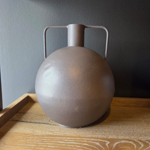 Wazon Metalowy Nox 28 cm – Czarny Mat / Kulisty | Coco Maison