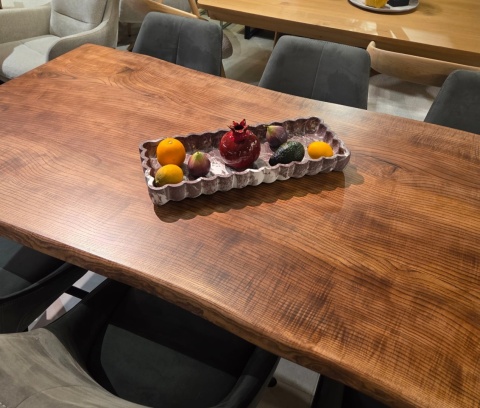 Taca Marmurowa Koa 54 cm – Czerwony Marmur Levanto | Coco Maison Marble