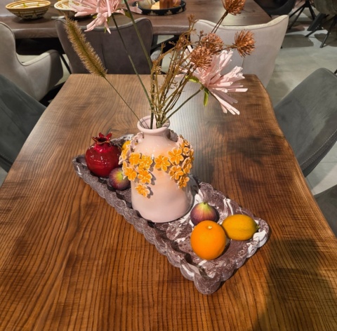 Taca Marmurowa Koa 54 cm – Czerwony Marmur Levanto | Coco Maison Marble