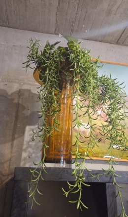 Waza/ wazon Szklana Rona 40 cm – Bursztynowy Brąz | COCOmaison