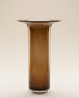 Waza/ wazon Szklana Rona 40 cm – Bursztynowy Brąz | COCOmaison