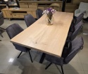 Stół Dębowy Vermont 200x100 cm – Lity Dąb 5 cm Live Edge | Noga Pająk