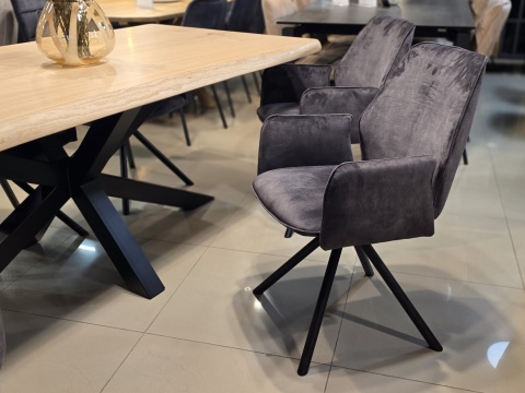 Stół Dębowy Vermont 200x100 cm – Lity Dąb 5 cm Live Edge | Noga Pająk