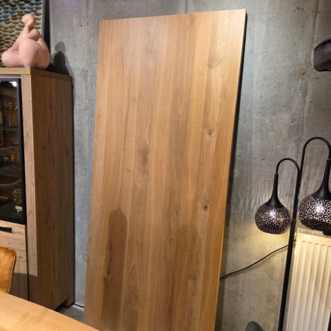 [K] Stół do Jadalni Nyborg 230x100 cm – Fornir Dębowy Dune Natural | Noga Centralna