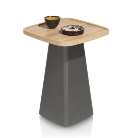 Stolik Pomocniczy Oskar 41x41 cm – HPL Natural Vintage | Wysoki 55 cm