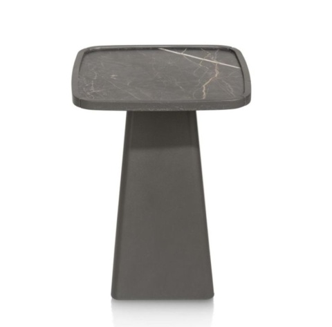 Stolik Pomocniczy Oskar 41x41 cm – Onyx Marmer HPL | Wysoki 55 cm