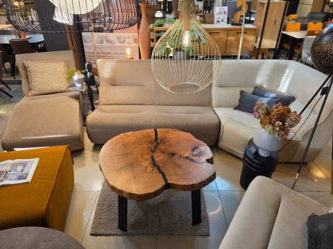 Stolik Kawowy z plastra dęby Massive Oak – Wielki Plaster Dębu w Żywicy (104x90 cm)