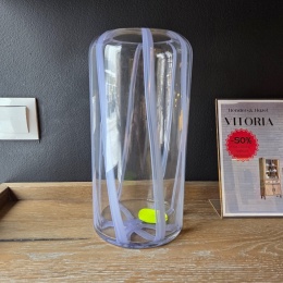 Szklana Waza/ wazon Lila 30 cm – Lawendowe Smugi | COCOmaison