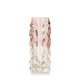 Szklana Waza/ wazon Lena 30 cm – Różowe Ombre i Organiczna Tekstura | COCOmaison