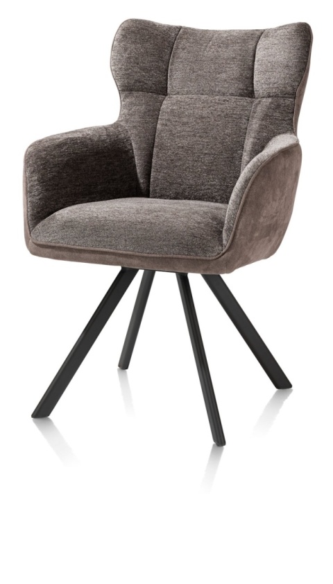 [od ręki] Krzesło Jadalniane Obrotowe Joah Habufa (4 Nóżki, Tapicerka Mikrofibra Calabria Lava/Szenila Enzo)