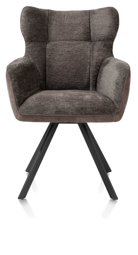 [od ręki] Krzesło Jadalniane Obrotowe Joah Habufa (4 Nóżki, Tapicerka Mikrofibra Calabria Lava/Szenila Enzo)