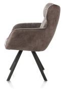 [od ręki] Krzesło Jadalniane Obrotowe Joah Habufa (4 Nóżki, Tapicerka Mikrofibra Calabria Lava/Szenila Enzo)