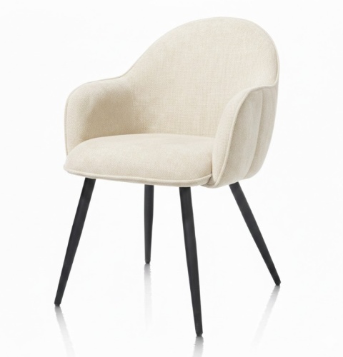 [K] Fotel Jadalniany Habufa Astoria – Tkanina Livigno, Kolor Kremowy