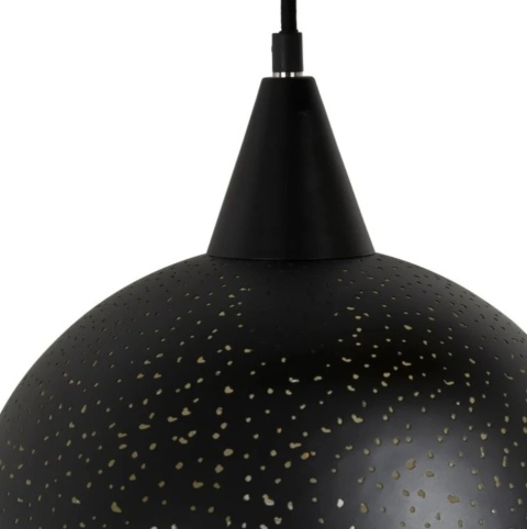 [K] Lampa Wisząca Arjen 5-Light – Czarno-Złoty Industrial, Regulowana Wysokość