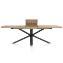[T, od ręki] Stół Henders& Hazel Metalox centralna noga pająk 160+ 50 x 100 cm