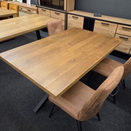 [T, od ręki] Stół Henders& Hazel Metalox centralna noga pająk 160+ 50 x 100 cm