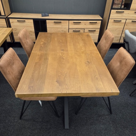 [T, od ręki] Stół Henders& Hazel Metalox centralna noga pająk 160+ 50 x 100 cm