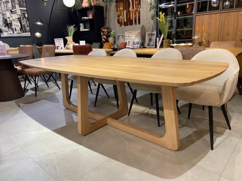 [K, od ręki] Stół Hybrydowy Arvada & Almora 250 cm – Lity Dąb | Lakier Platinum f