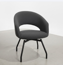Krzesło Obrotowe Habufa Haamstede – Tkanina Szenilowa Livigno Antracyt