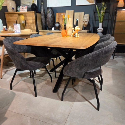 Krzesło Obrotowe Habufa Haamstede – Tkanina Szenilowa Livigno Antracyt