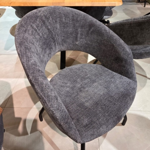 Krzesło Obrotowe Habufa Haamstede – Tkanina Szenilowa Livigno Antracyt