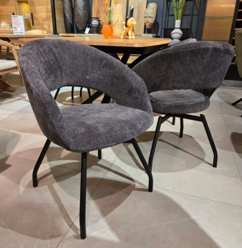 Krzesło Obrotowe Habufa Haamstede – Tkanina Szenilowa Livigno Antracyt