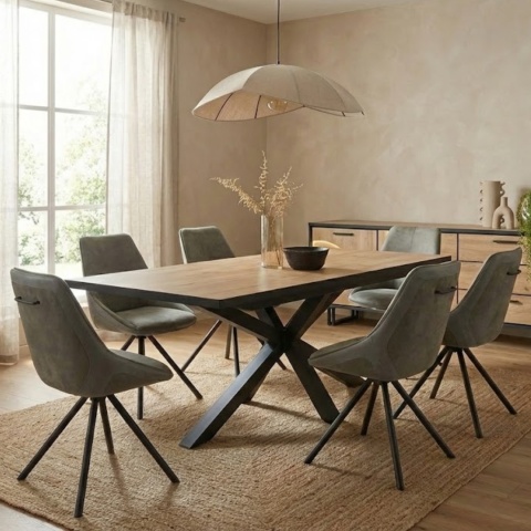 Krzesło do Jadalni Arven Antracyt– Tkanina Savannah/Pala | XOOON