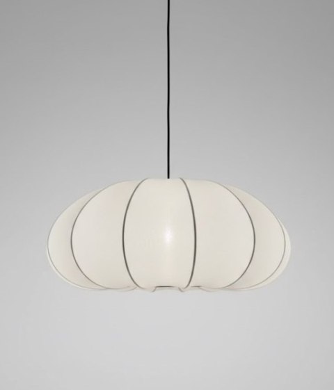 Luksusowa Lampa Wisząca COCO maison Sierra - Biały Abażur Tekstylny, Ø60 cm