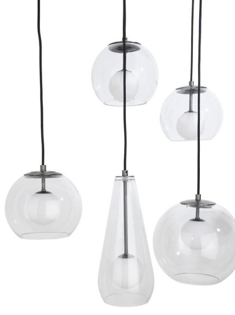 Nowoczesna Lampa Wisząca COCO maison Boris - 7 Punktów Świetlnych, Szara