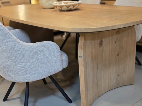 Obrotowy Fotel Eva Habufa – Tkanina Livigno, Rdzeń Sprężynowy, Kolor Kamyk (Pebble) Jasnoszary