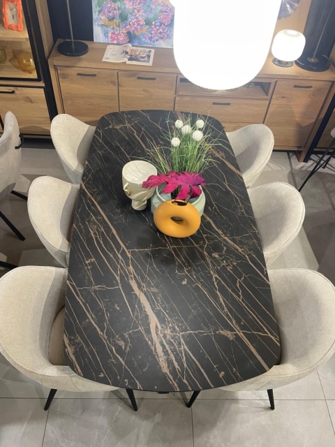 [K] Fotel Jadalniany Habufa Astoria – Tkanina Livigno, Kolor Kremowy