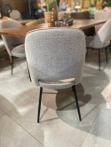 Krzesło do Jadalni XOOON Vays – Tkanina Toba i Mikrofibra Calabria, Kolor Pebble