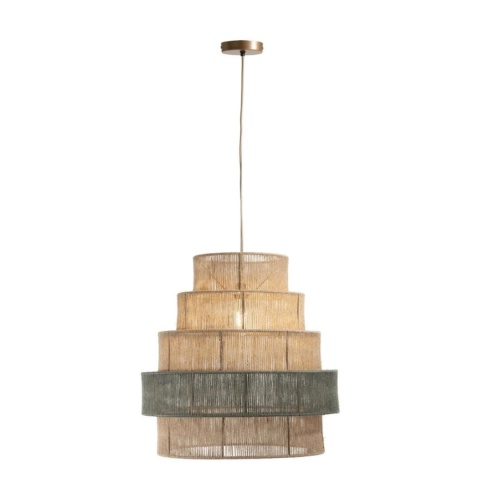 Lampa Wisząca COCO maison Tali Naturel/Groen – Juta, Ø60 cm