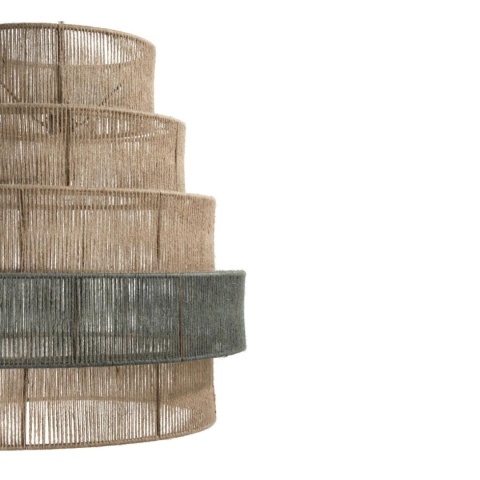 Lampa Wisząca COCO maison Tali Naturel/Groen – Juta, Ø60 cm