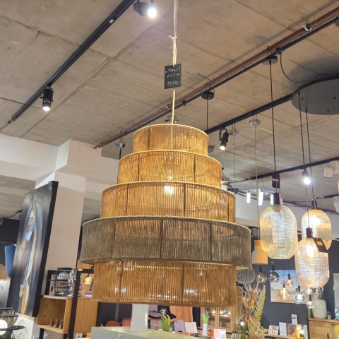 Lampa Wisząca COCO maison Tali Naturel/Groen – Juta, Ø60 cm