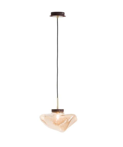 Designerska Lampa Wisząca COCO maison Cali – Bursztynowe Szkło, LED G9