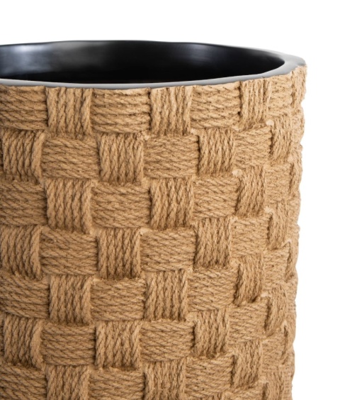 Wysoka Donica Podłogowa COCO maison Noud – Efekt Plecionego Lnu, 84 cm