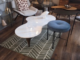 Designerski Stolik Kawowy COCO maison Montana – Blat ze Spieku Palisandro, 139 cm