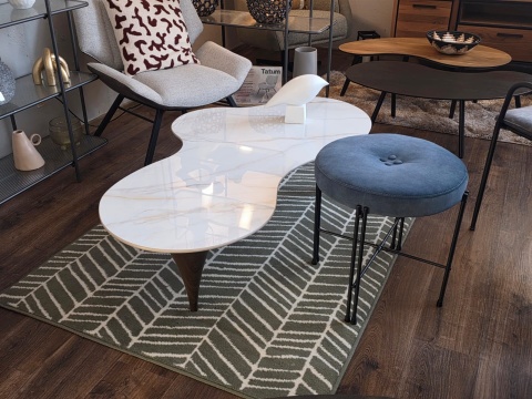 Designerski Stolik Kawowy COCO maison Montana – Blat ze Spieku Palisandro, 139 cm