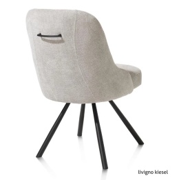 Obrotowy Fotel Jadalniany Habufa Eva – Tkanina Livigno Cream