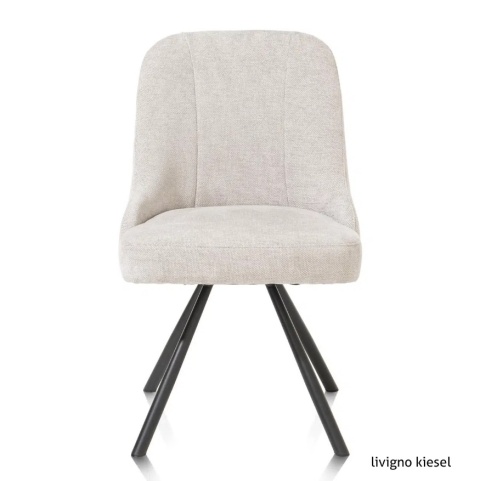 Obrotowy Fotel Jadalniany Habufa Eva – Tkanina Livigno Cream