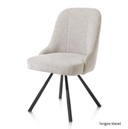 Obrotowy Fotel Jadalniany Habufa Eva – Tkanina Livigno Cream