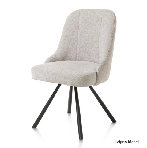 Obrotowy Fotel Jadalniany Habufa Eva – Tkanina Livigno Cream