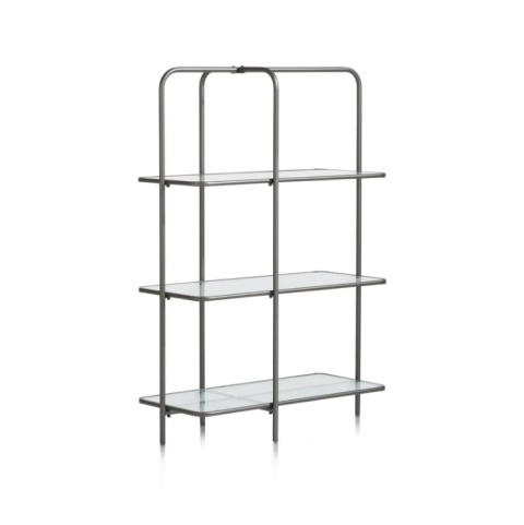 Stylowy Regał COCO maison Louis – Szkło Ondulowane i Metal, 110 cm