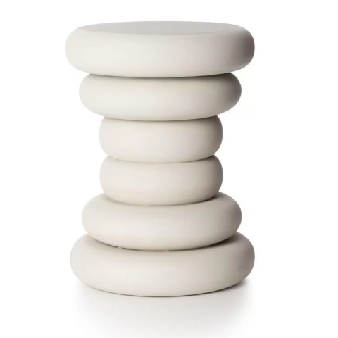 Designerski Stolik Pomocniczy COCO maison Mae – Efekt Kamieni, 50 cm