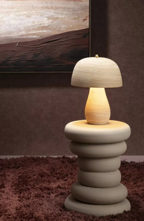 Designerski Stolik Pomocniczy COCO maison Mae – Efekt Kamieni, 50 cm