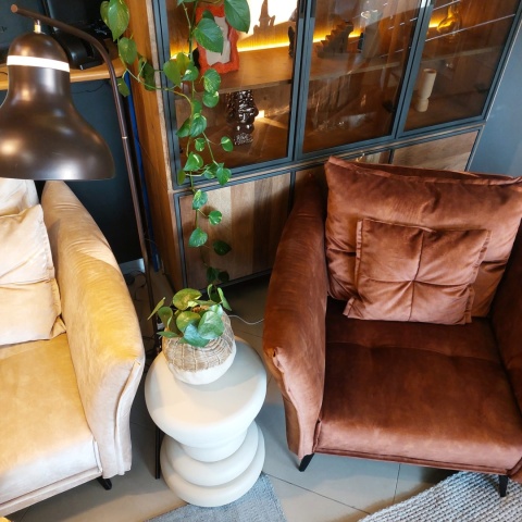 Designerski Stolik Pomocniczy COCO maison Mae – Efekt Kamieni, 50 cm