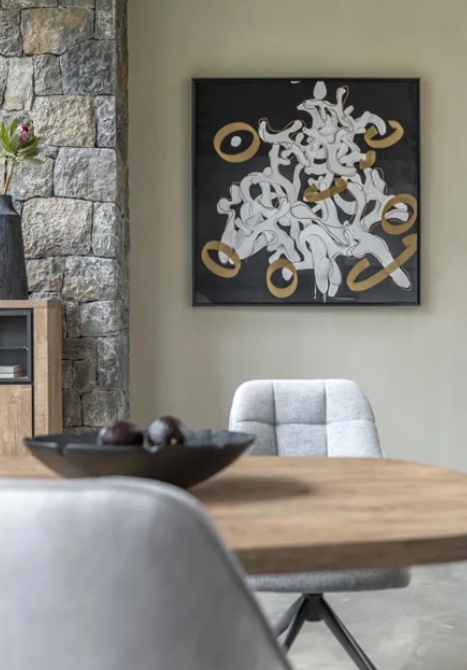 Wielkoformatowy Obraz na Welurze COCO maison Dancing Notes – 120x120 cm