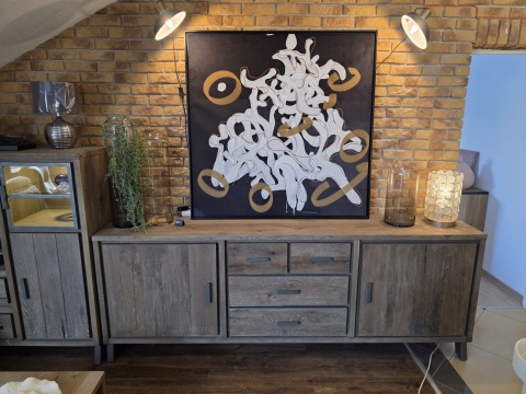 Wielkoformatowy Obraz na Welurze COCO maison Dancing Notes – 120x120 cm