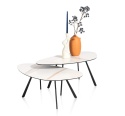 Zestaw stolików kawowych MONTELLO – White Ceramic / XOOON